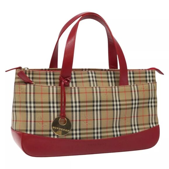 BURBERRY Nova Check Hand Bag Canvas Beige - Picture 1 of 16